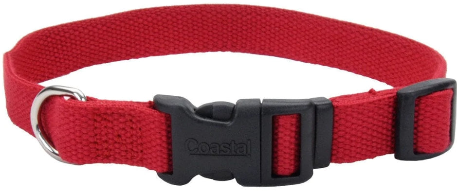 6-8''L x 3/8"W Coastal Pet New Earth Soy Adjustable Dog Collar Cranberry