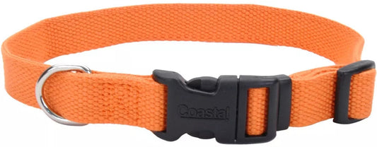 6-8''L x 3/8"W Coastal Pet New Earth Soy Adjustable Dog Collar Pumpkin Orange