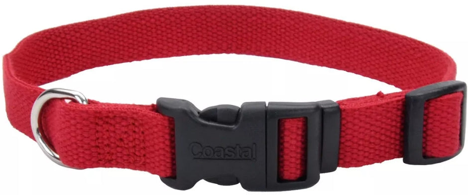 8-12"L x 5/8"W Coastal Pet New Earth Soy Adjustable Dog Collar Cranberry