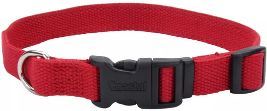 8-12"L x 5/8"W Coastal Pet New Earth Soy Adjustable Dog Collar Cranberry