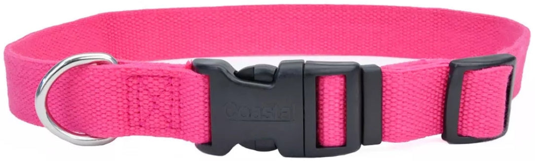 8-12"L x 5/8"W Coastal Pet New Earth Soy Adjustable Dog Collar Fuchsia