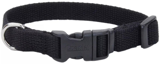 8-12"L x 5/8"W Coastal Pet New Earth Soy Adjustable Dog Collar Onyx Black