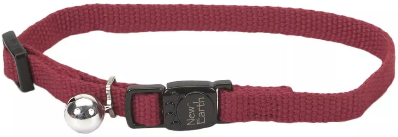 8-12"L x 3/8"W Coastal Pet New Earth Soy Breakaway Cat Collar Cranberry Red