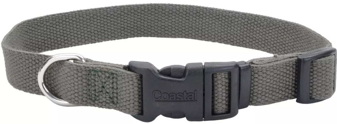 18-26"L x 1"W Coastal Pet New Earth Soy Adjustable Dog Collar Forest Green