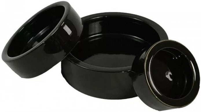 Medium - 1 count Lugarti Insect Feeder Dish Black