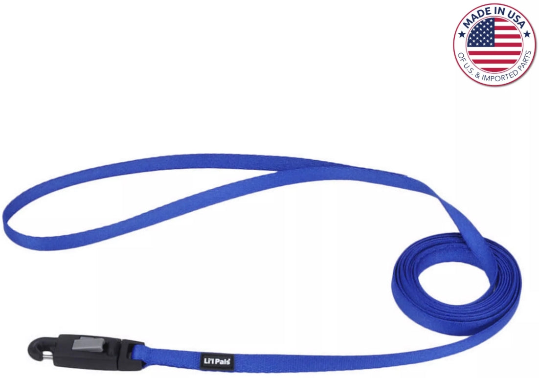 6 feet x 3/8""W Coastal Pet Lil Pals Dog Leash with E-Z Snap Blue