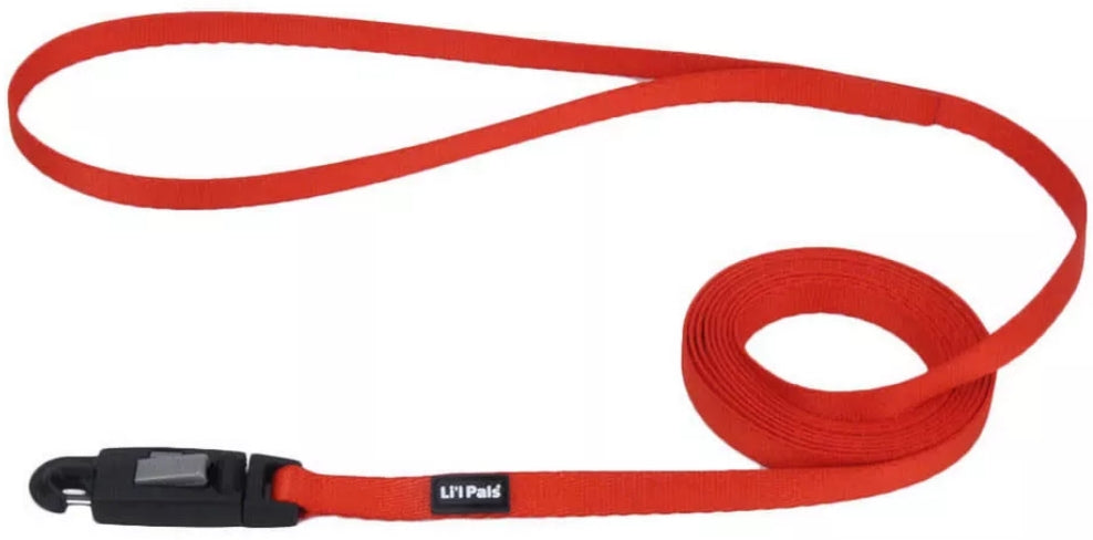 6 feet x 3/8""W Coastal Pet Lil Pals Dog Leash with E-Z Snap Red