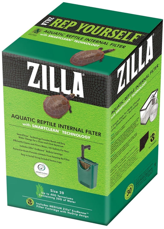 1 count Zilla Aquatic Reptile Internal Filter with SmartClean Technology