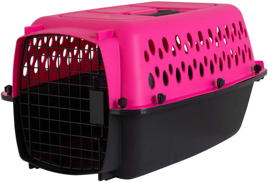 Small - 1 count Petmate Pet Porter Kennel Pink and Black