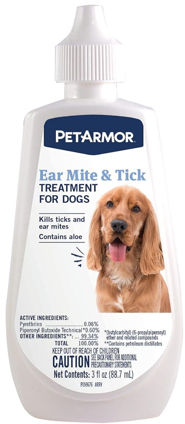 3 oz PetArmor Ear Mite and Tick Treatment for Dogs