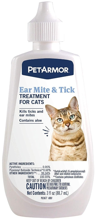 3 oz PetArmor Ear Mite and Tick Treatment for Cats