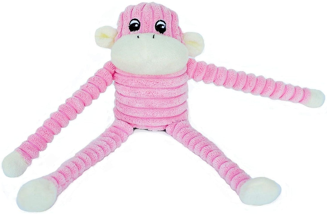 Small - 1 count ZippyPaws Spencer the Crinkle Monkey Dog Toy