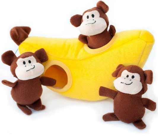 1 count ZippyPaws Interactive Monkey and Banana Burrow