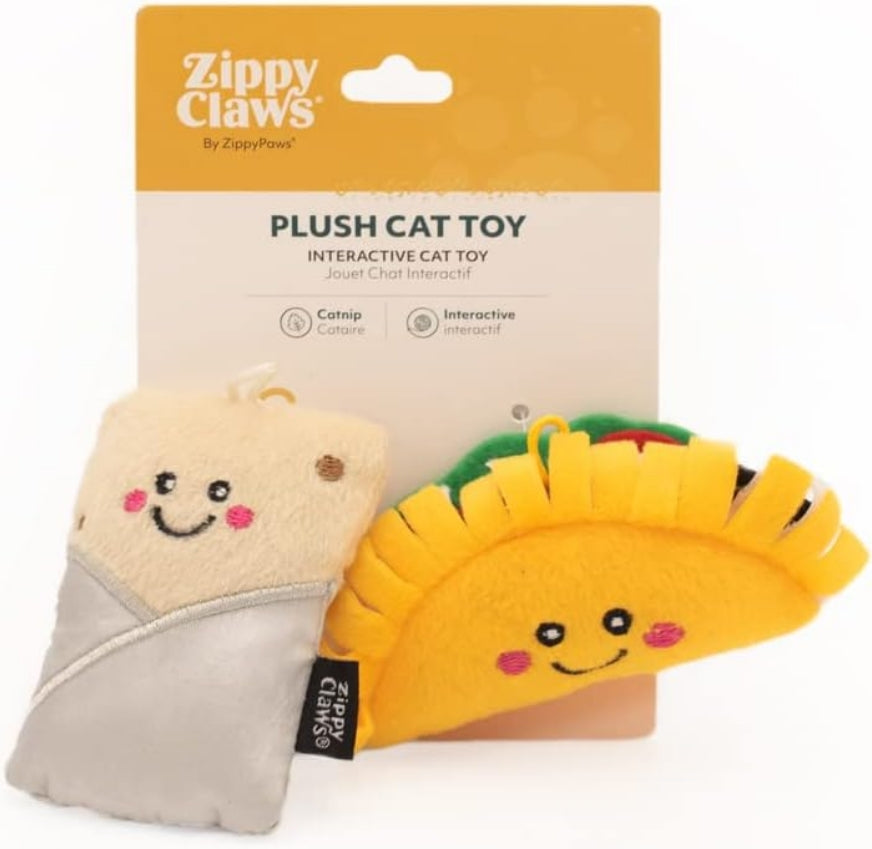 1 count ZippyPaws Catnip NomNomz Taco and Burrito