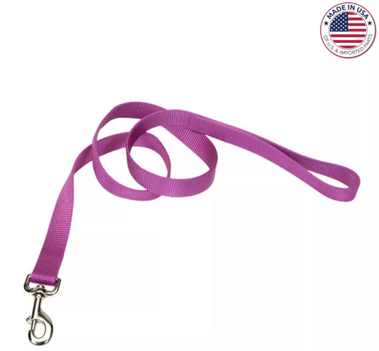 6 feet x 3/8"W Coastal Pet Single-Ply Nylon Dog Leash Orchid