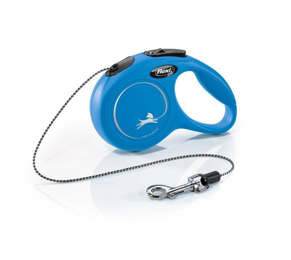 X-Small - 10' long Flexi New Classic Retractable Cord Leash Blue