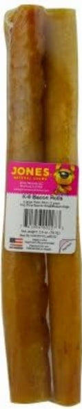 2 count Jones Naturals K9 Bacon Rolls Large 10 Inch Dog Treat