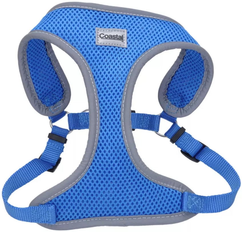 Small - 1 count Coastal Pet Comfort Soft Reflective Wrap Adjustable Dog Harness Blue Lagoon