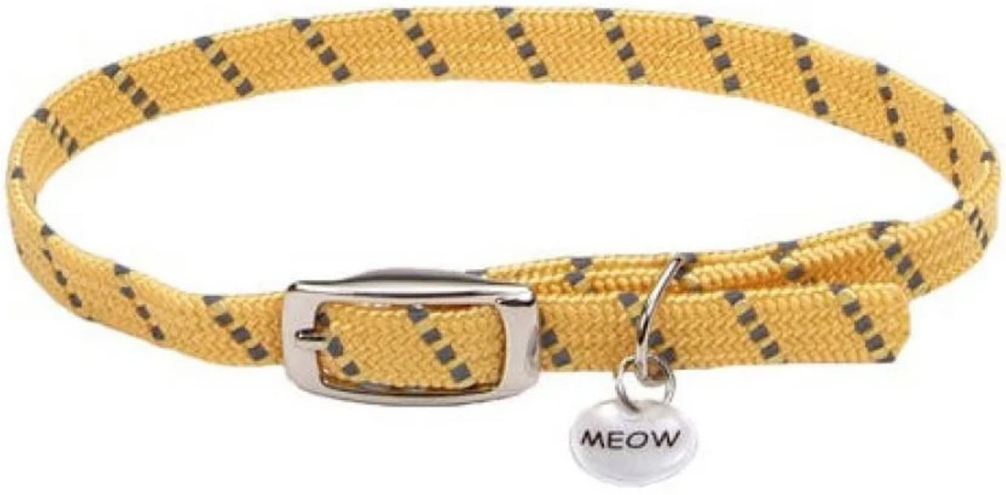 10"L x 3/8"W Coastal Pet ElastaCat Reflective Safety Stretch Collar Yellow