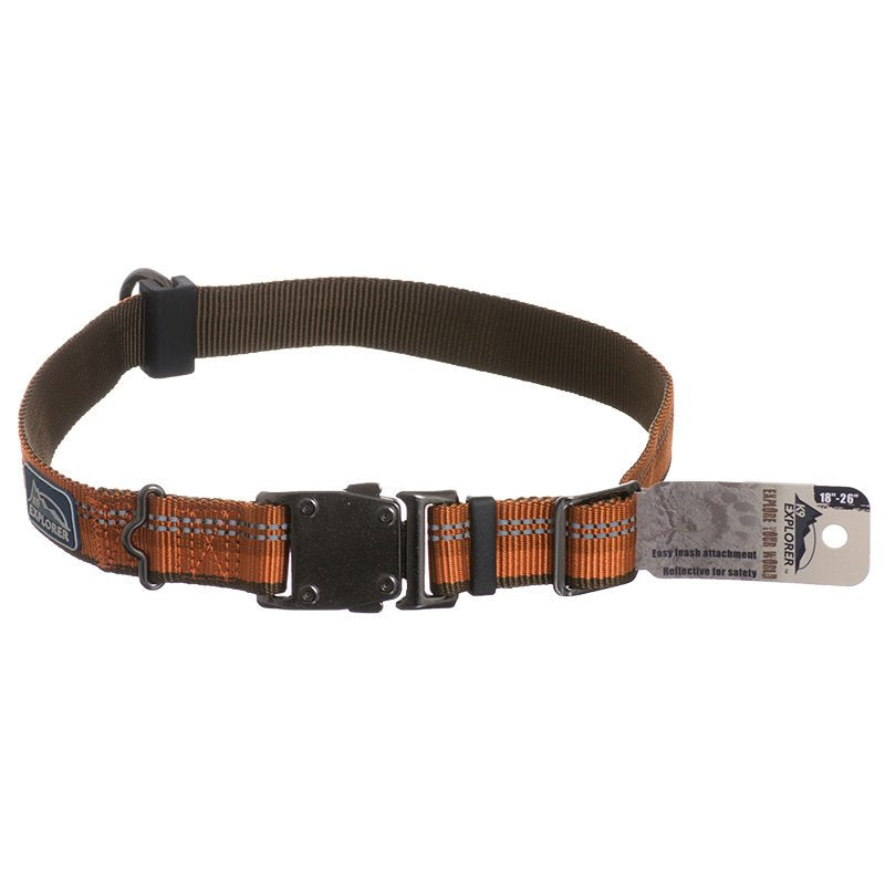 26"L x 1"W Coastal Pet K9 Explorer Reflective Adjustable Dog Collar Campfire Orange