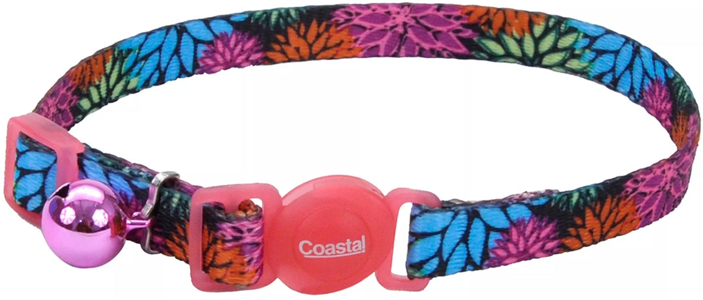 8-12"L x 3/8"W Coastal Pet Safe Cat Adjustable Breakaway Collar Wildflower