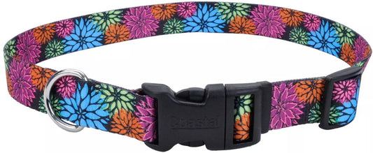 10-14"L x 5/8"W Coastal Pet Styles Adjustable Dog Collar Wildflower