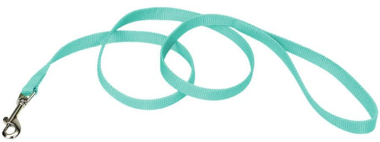 4 feet x 5/8"W Coastal Pet Single-ply Teal Nylon Dog Lead Four Feet Long