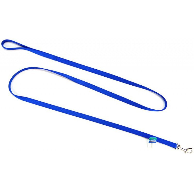 6 feet x 5/8"W Coastal Pet Single Nylon Lead Blue