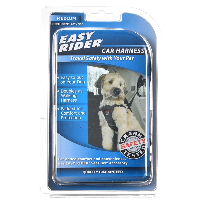 Medium - 1 count Coastal Pet Easy Rider Car Harness for Dogs Black