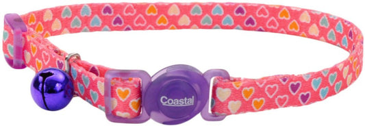 12"L x 3/8"W Coastal Pet Safe Cat Breakaway Collar Multi Heart