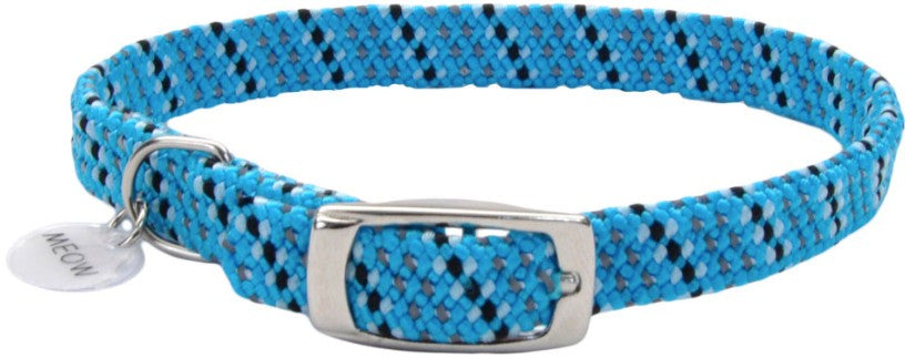 1 count Coastal Pet Elastacat Reflective Safety Collar with Charm Blue/Black