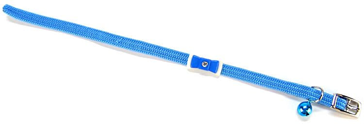 6-8"L x 5/16"W Lil Pals Cat Collar With Bow Light Blue