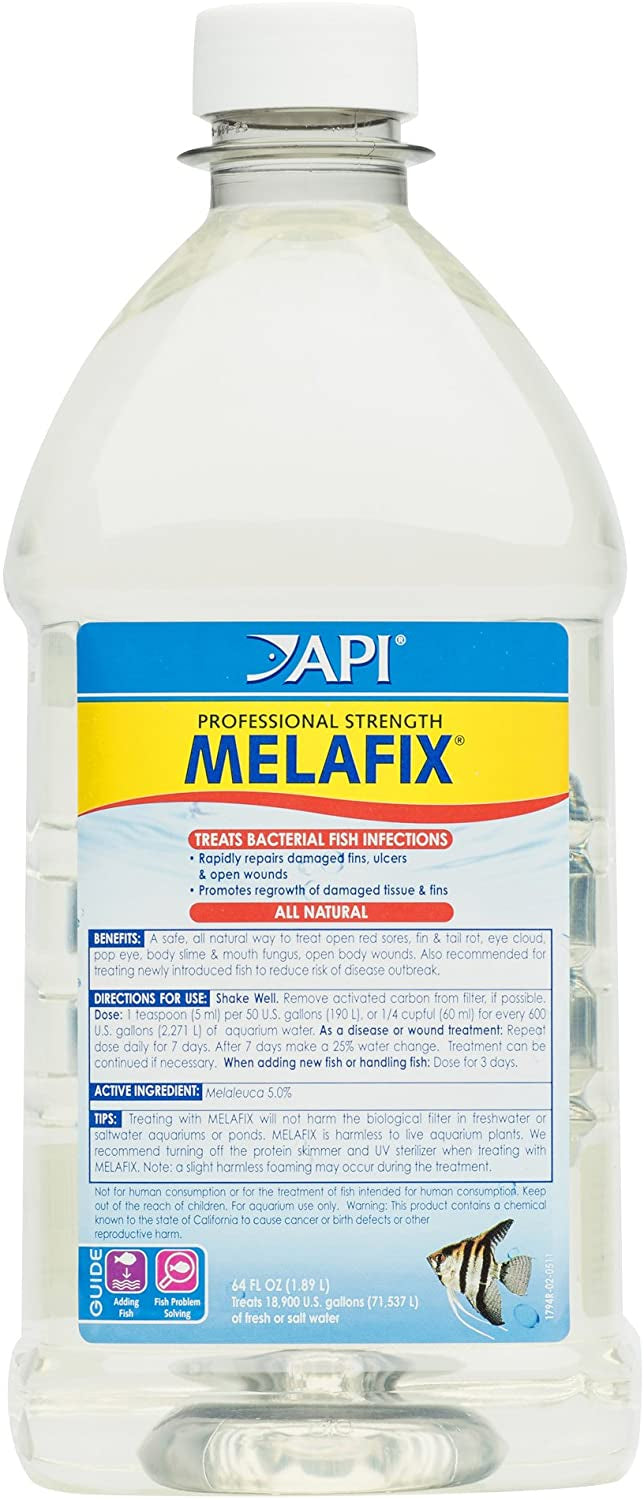 64 oz API MelaFix Treats Bacterial Infections for Freshwater and Saltwater Aquarium Fish