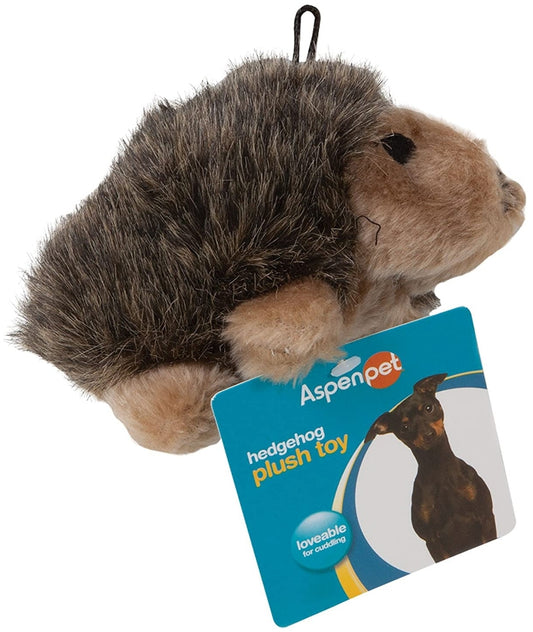 Medium - 1 count Aspen Pet Plush Hedgehog Dog Toy