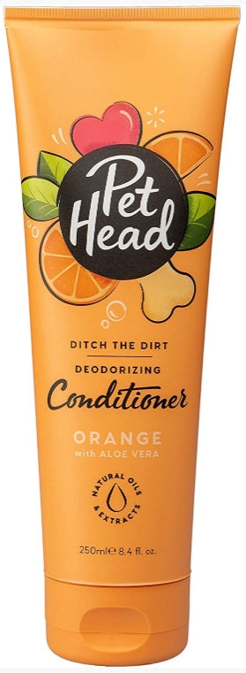 8.4 oz Pet Head Ditch the Dirt Deodorizing Conditioner for Dogs Orange with Aloe Vera