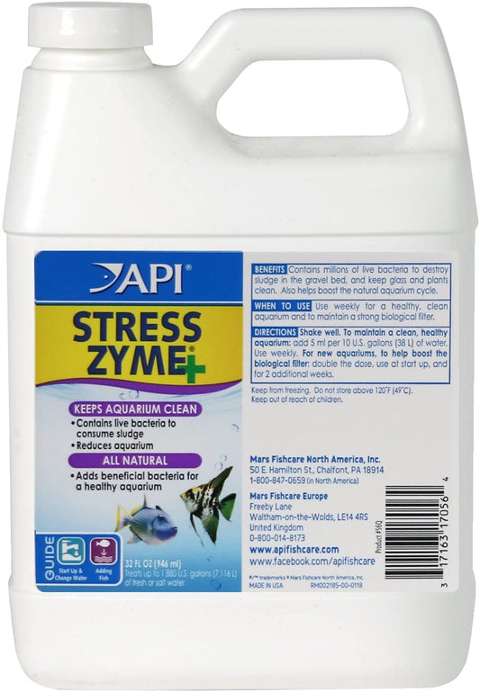 32 oz API Stress Zyme Plus Bio Filtration Booster