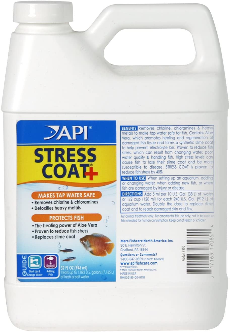 32 oz API Stress Coat + Fish and Tap Water Conditioner