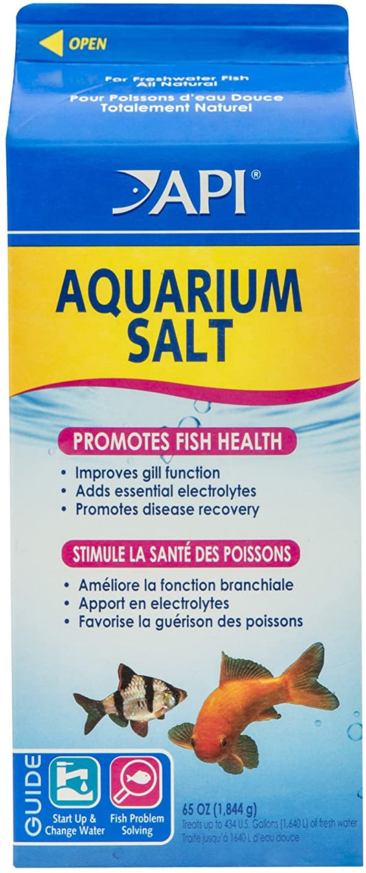 65 oz API Aquarium Salt Promotes Fish Health for Freshwater Aquariums