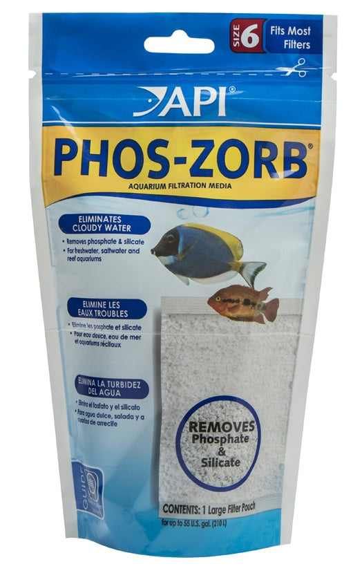 1 count API Phos-Zorb Aquarium Filter Media Eliminates Cloudy Water Size 6