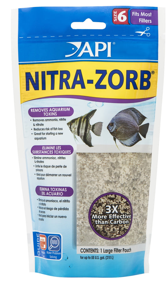 1 count API Nitra-Zorb Removes Aquarium Toxins Size 6