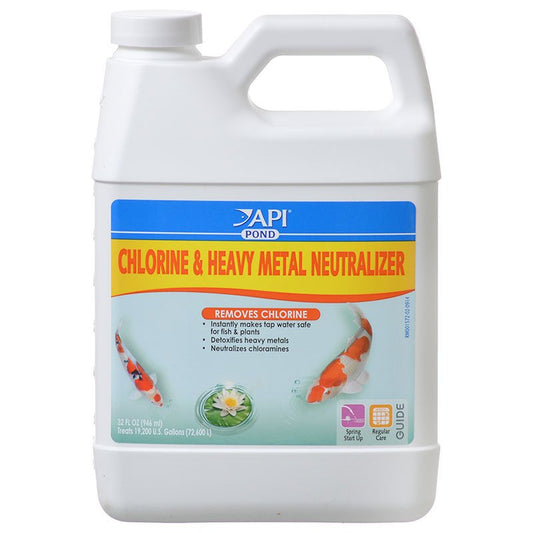 32 oz API Pond Chlorine and Heavy Metal Neutralizer Removes Chlorine