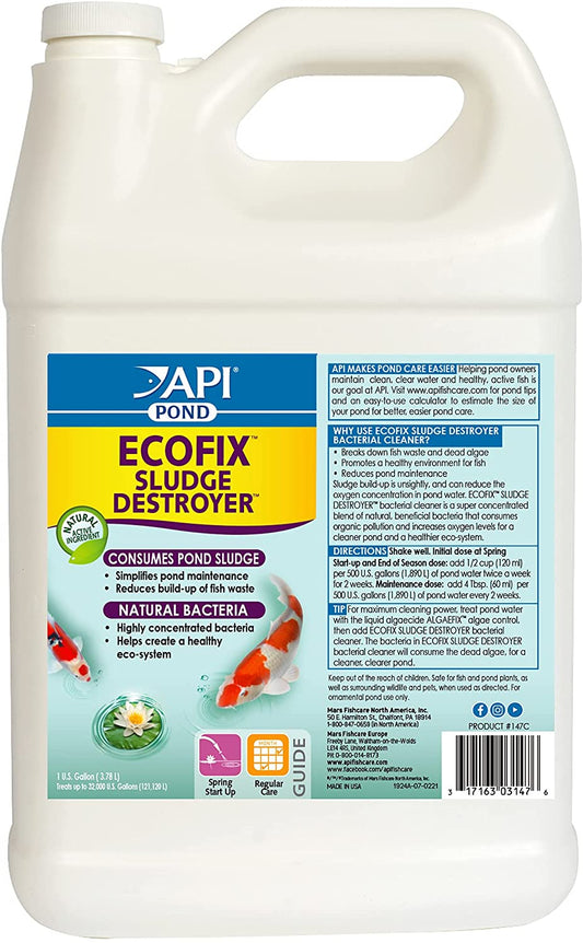 1 gallon API Pond Ecofix Sludge Destroyer Consumes Pond Sludge