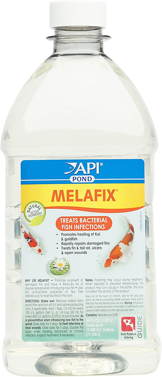 64 oz API Pond Melafix Treats Bacterial Infections for Koi and Goldfish