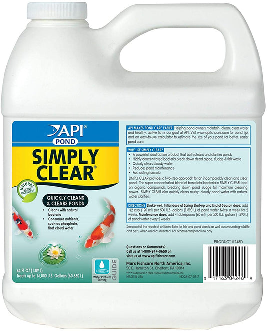 64 oz API Pond Simply-Clear with Barley Quickly Cleans and Clears Ponds