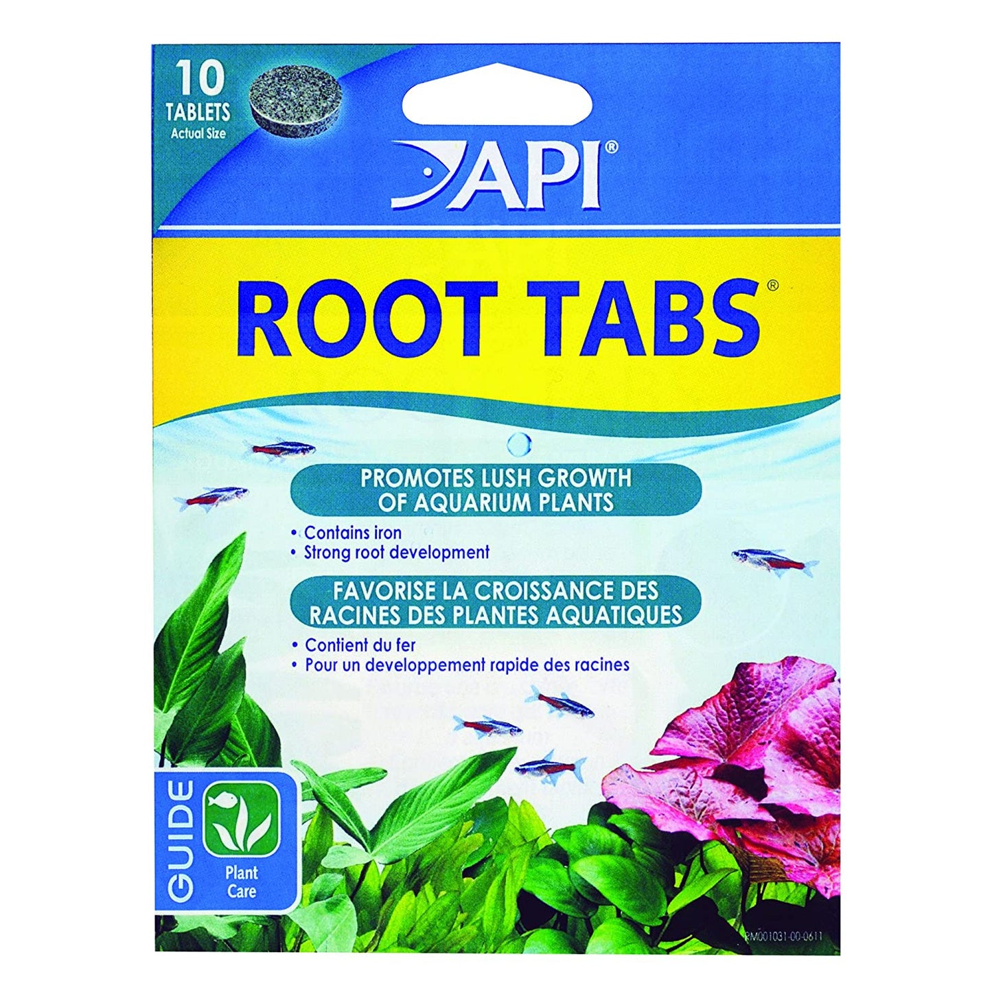 10 count API Root Tabs Plus Iron Promotes Lush Growth of Aquarium Plants