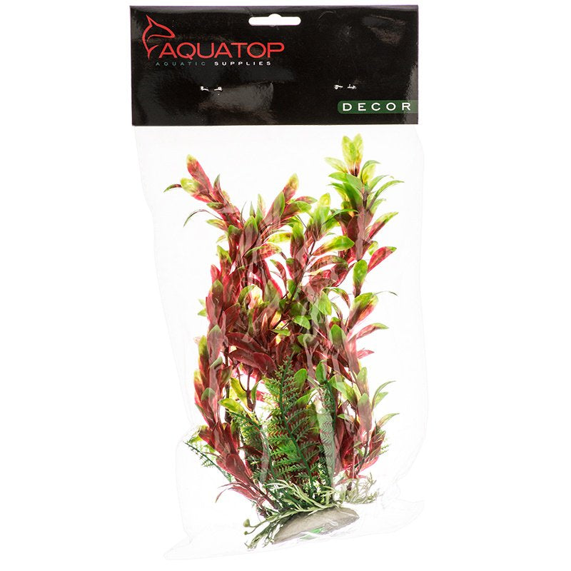 9" tall Aquatop Hygro Aquarium Plant Red and Green