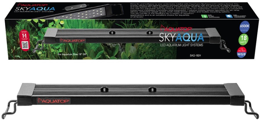 18-24" long Aquatop SkyAqua LED Aquarium Light Fixture 6500K with 3 Position Toggle Switch