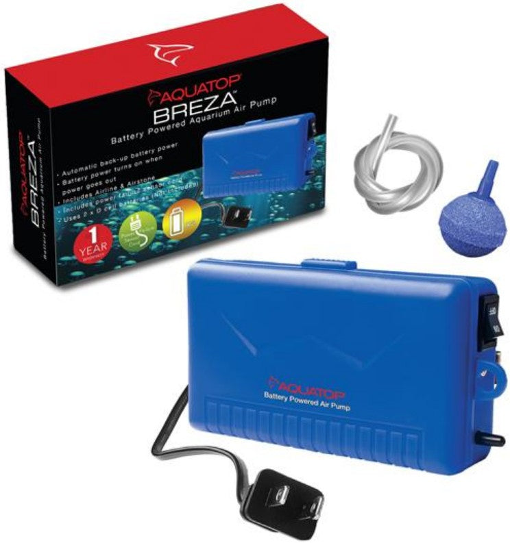 1 count Aquatop Breza Battery Powered Aquarium Air Pump