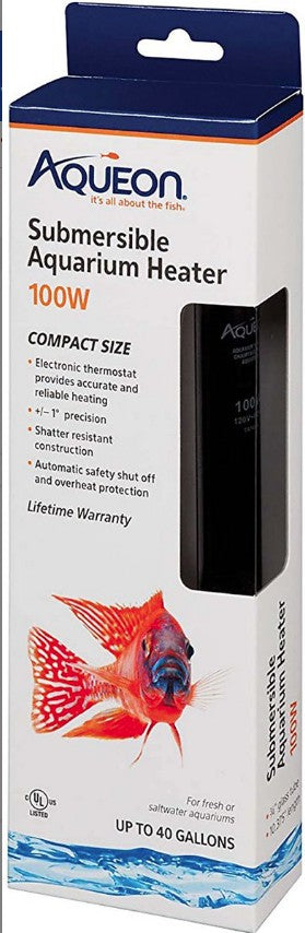 100 watt Aqueon Submersible Aquarium Heaters Compact Size