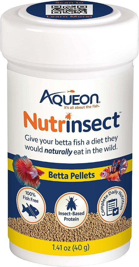 1.41 oz Aqueon Nutrinsect Betta Pellets